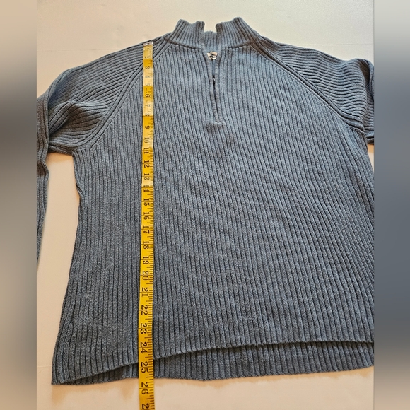 Old Navy, ribbed, quarter zip, pull on sweater. 100% cotton. Size XXL - Picture 4 of 6